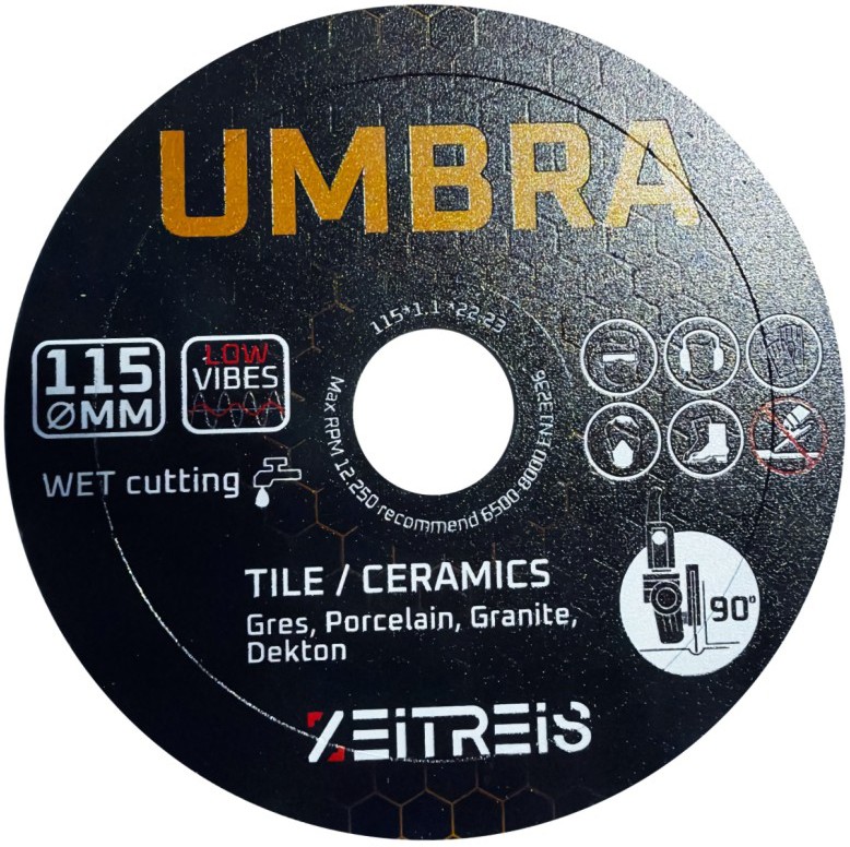Алмазный диск Zeitreis Umbra из черной смолы 115х1,1х22,23мм 