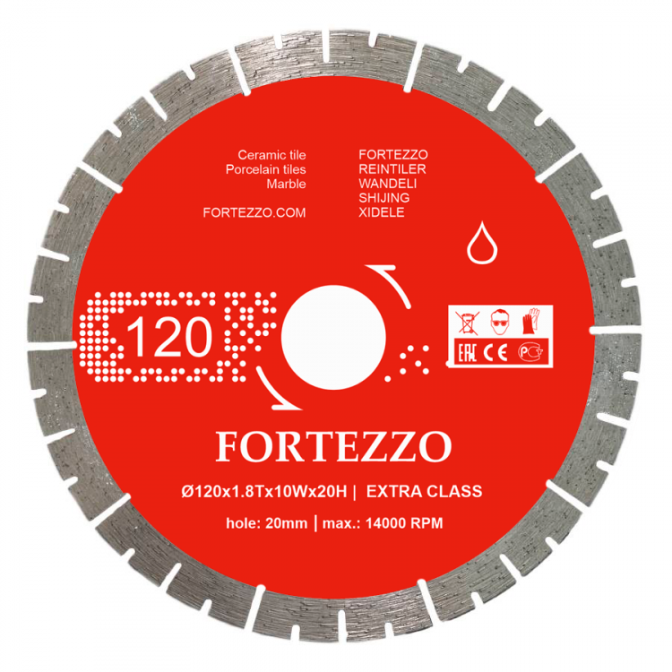 Диск алмазный FORTEZZO 120x20x1.8 